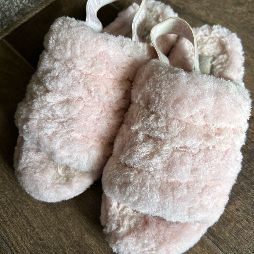 Ugg pink fluff slippers